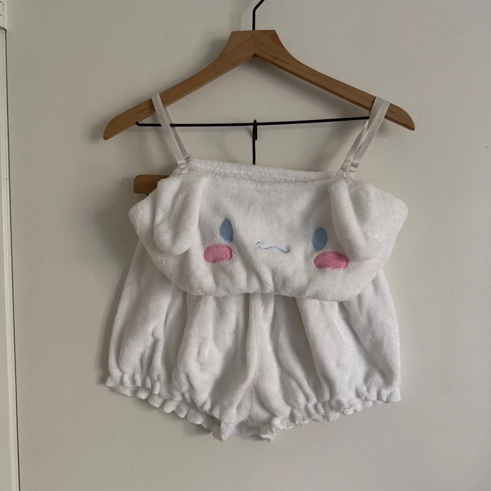 Sanrio Cinnamoroll White Plush Fleece Pajama Set Small Anime Kawaii Cosplay